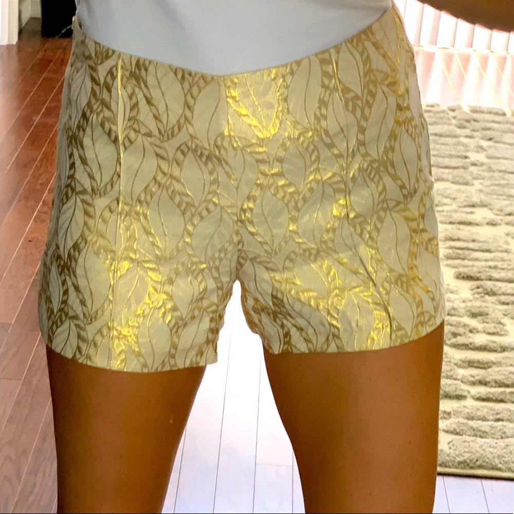 Lilly Pulitzer gold shorts